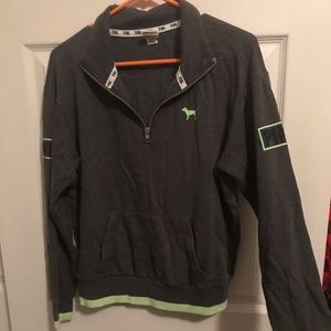 PINK Cotton, Quarter Zip Sweater